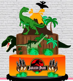 Bolo Jurassic Park de Andares: Ideias Criativas e Tutoriais