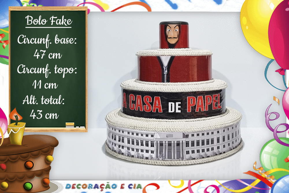 Bolo Decorado La Casa Papel