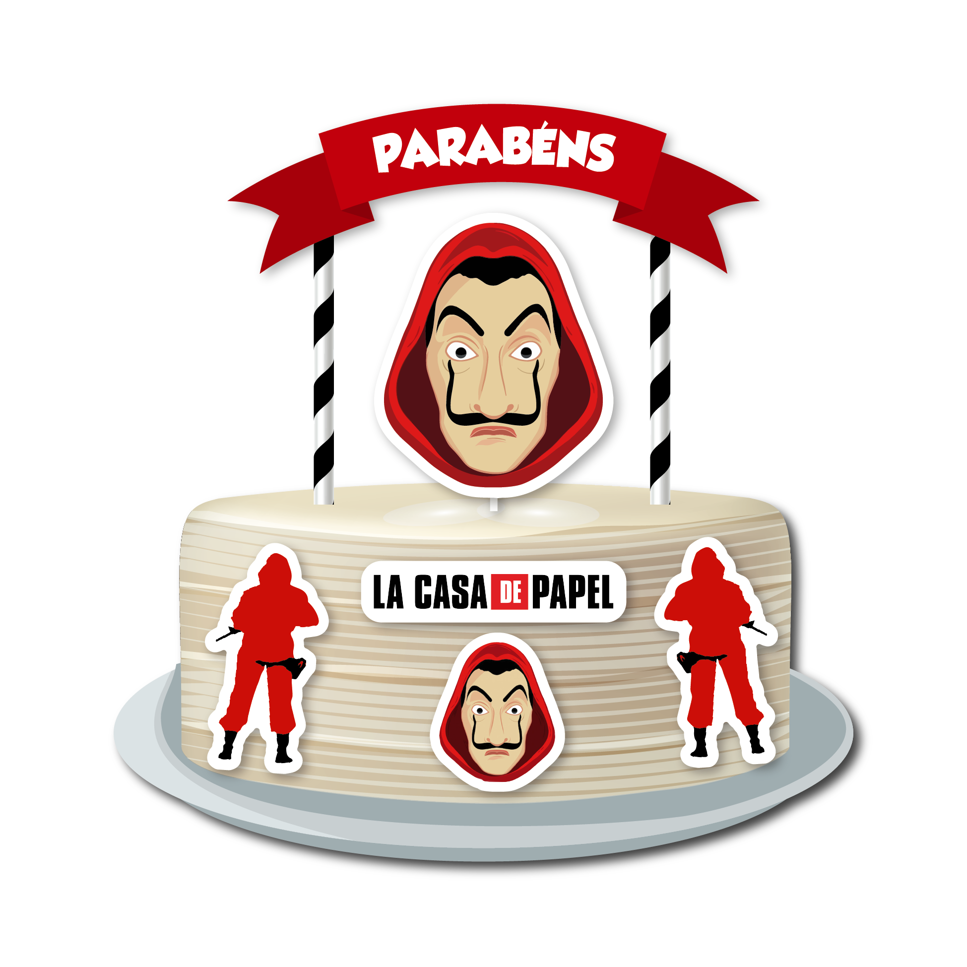 Bolo Decorado La Casa Papel