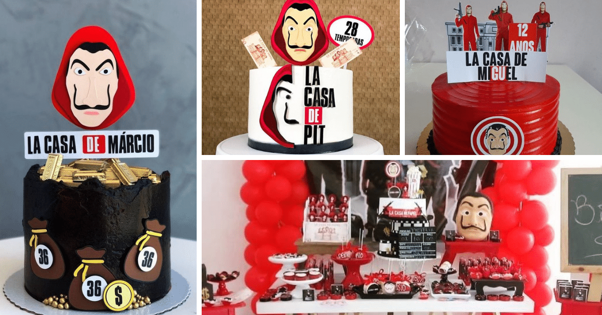 Bolo Decorado La Casa Papel