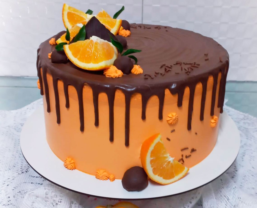 Bolo Decorado Laranja