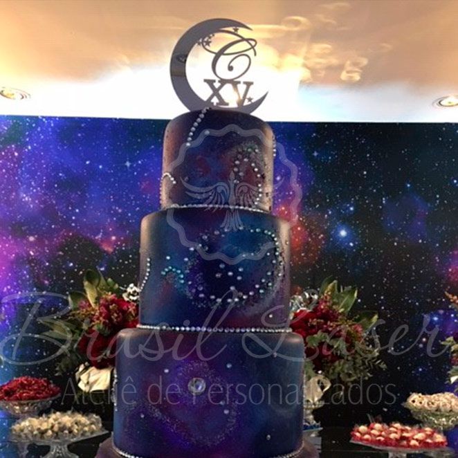 bolo lua de mel decorado