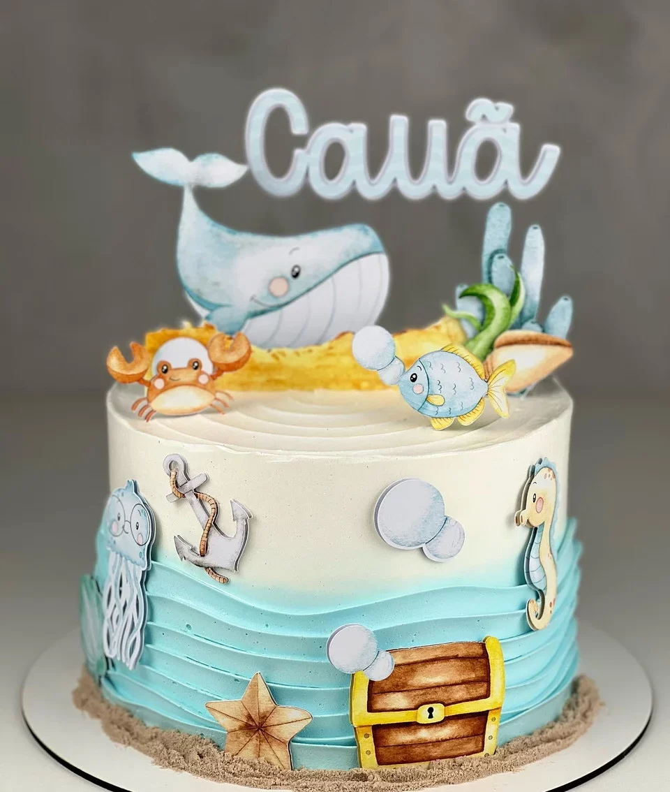 Bolo Decorado Mar