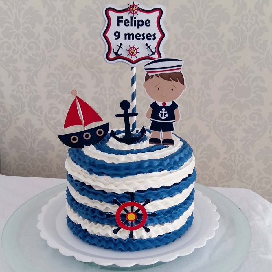 10 Ideias Criativas de Toppers para Bolo Marinheiro
