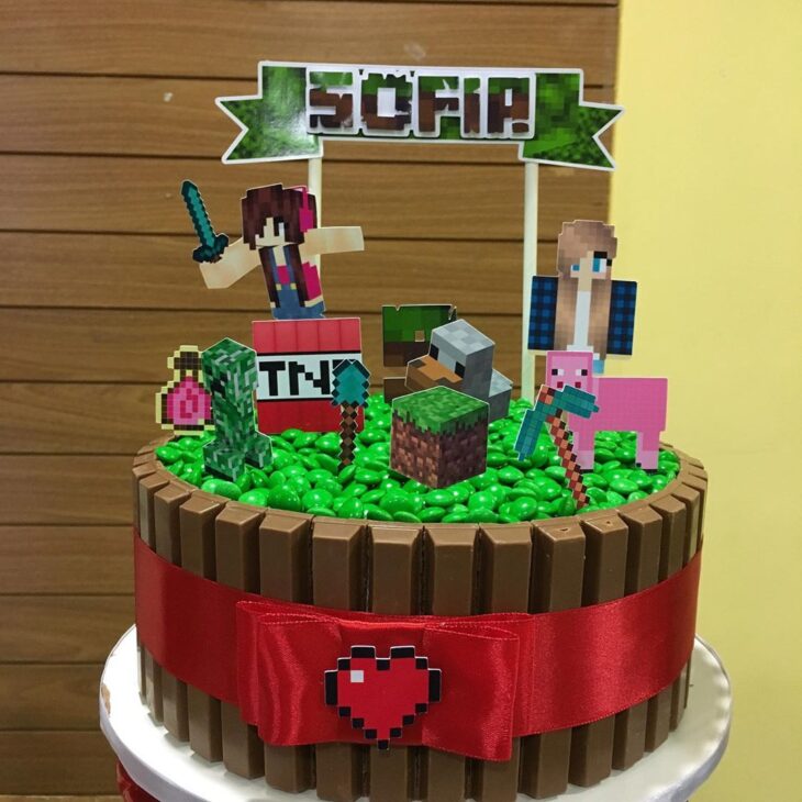 Bolo Decorado Minecraft