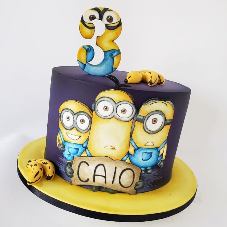 receita bolo minions decorado