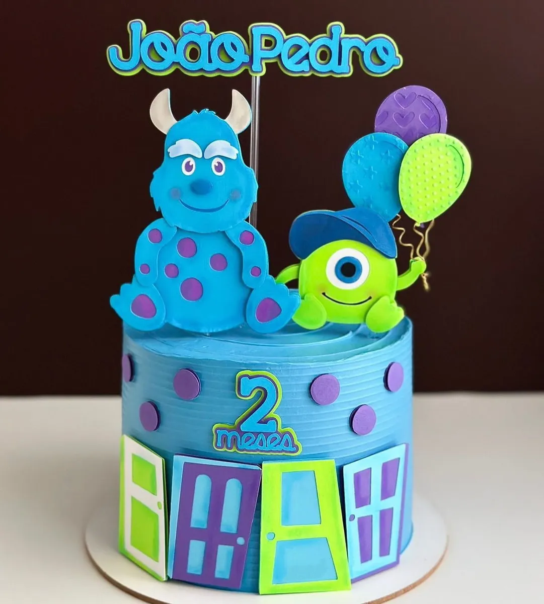 Bolo Decorado Monstros Sa