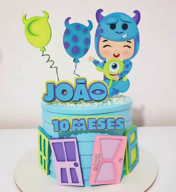 Bolo Decorado Monstros Sa