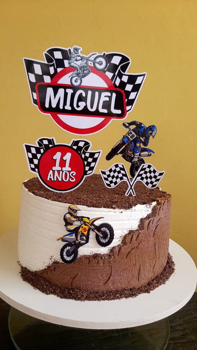 Bolo Decorado Motocross