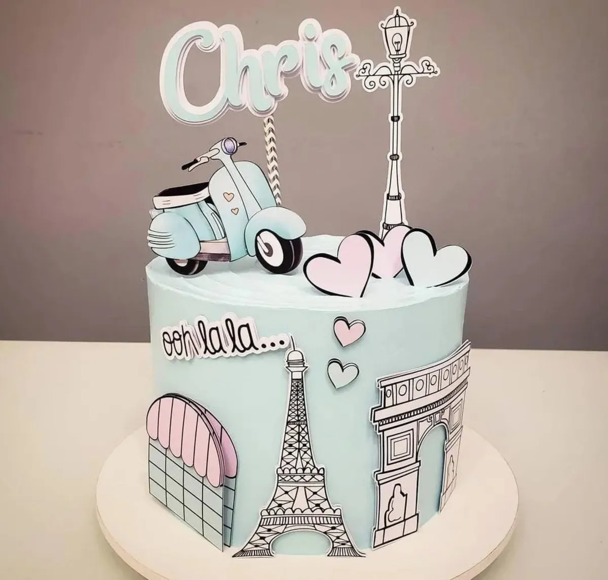 ideias de bolo decorado paris para festa de 15 anos