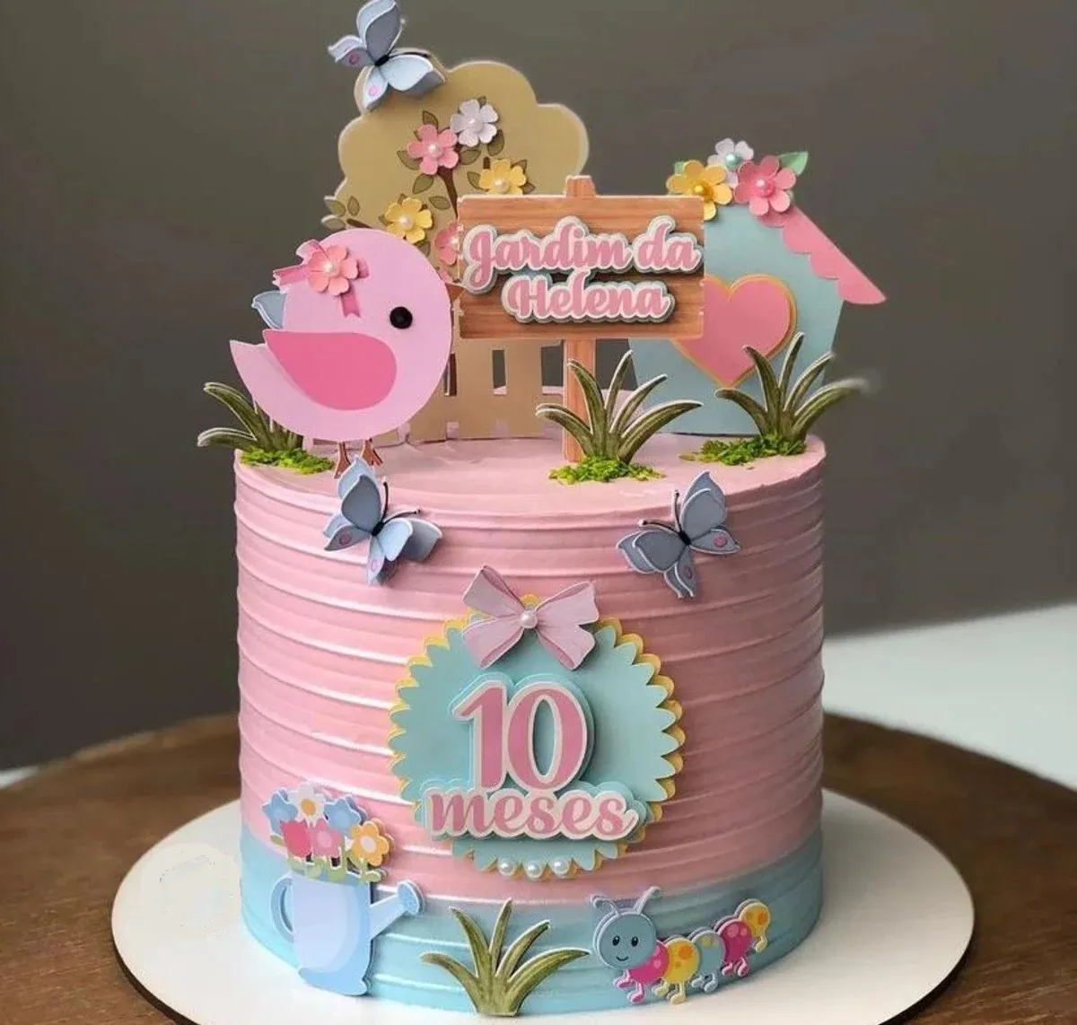 bolo decorado pássaros scrapcake