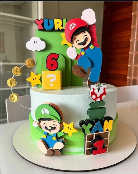 Segredos da Confeitaria: Cores Vibrantes e Selagem Perfeita em Bolos Super Mario