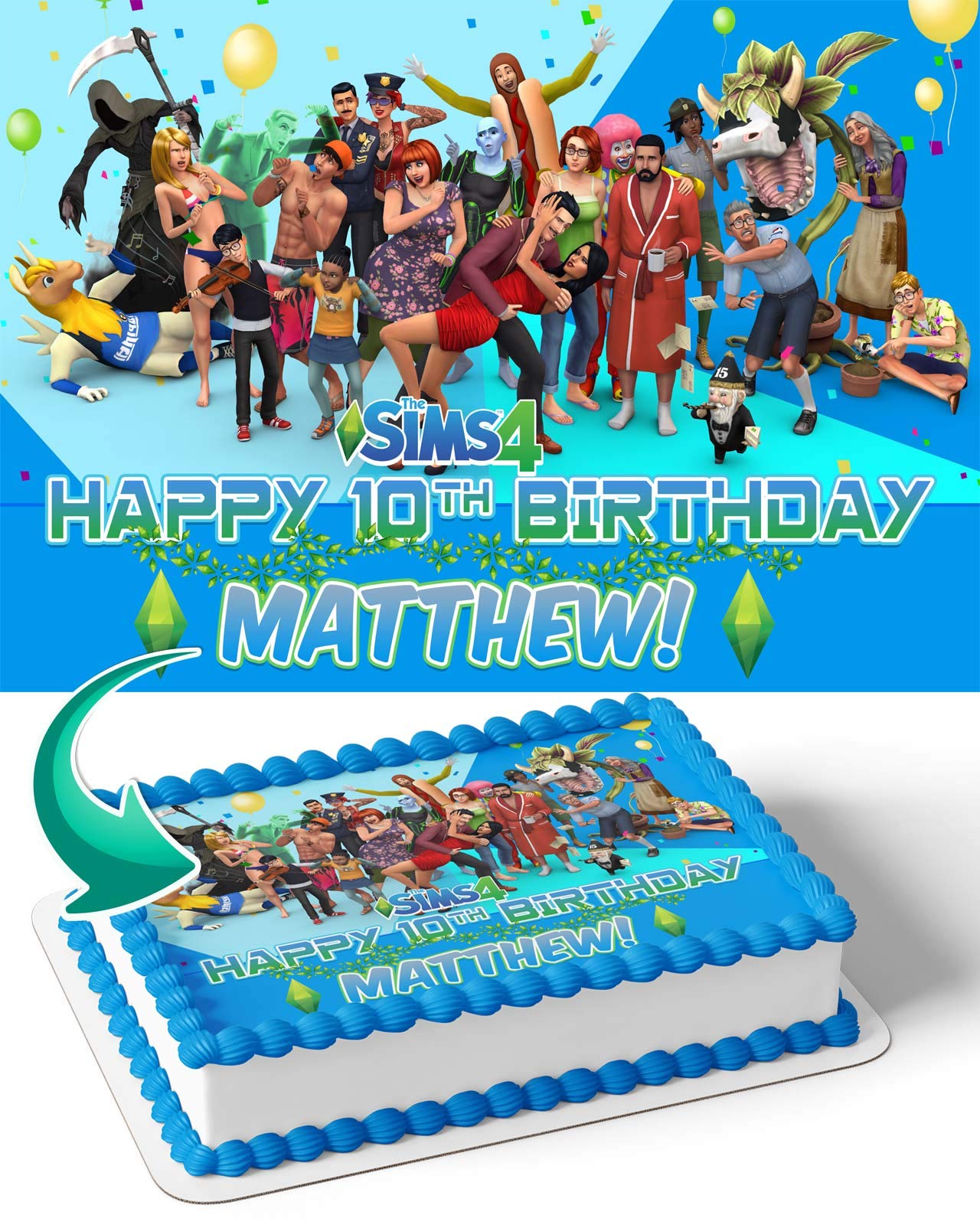 Inspirações Criativas para Topos de Bolo The Sims 4