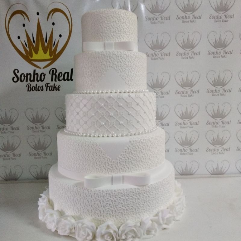 bolo fake de casamento