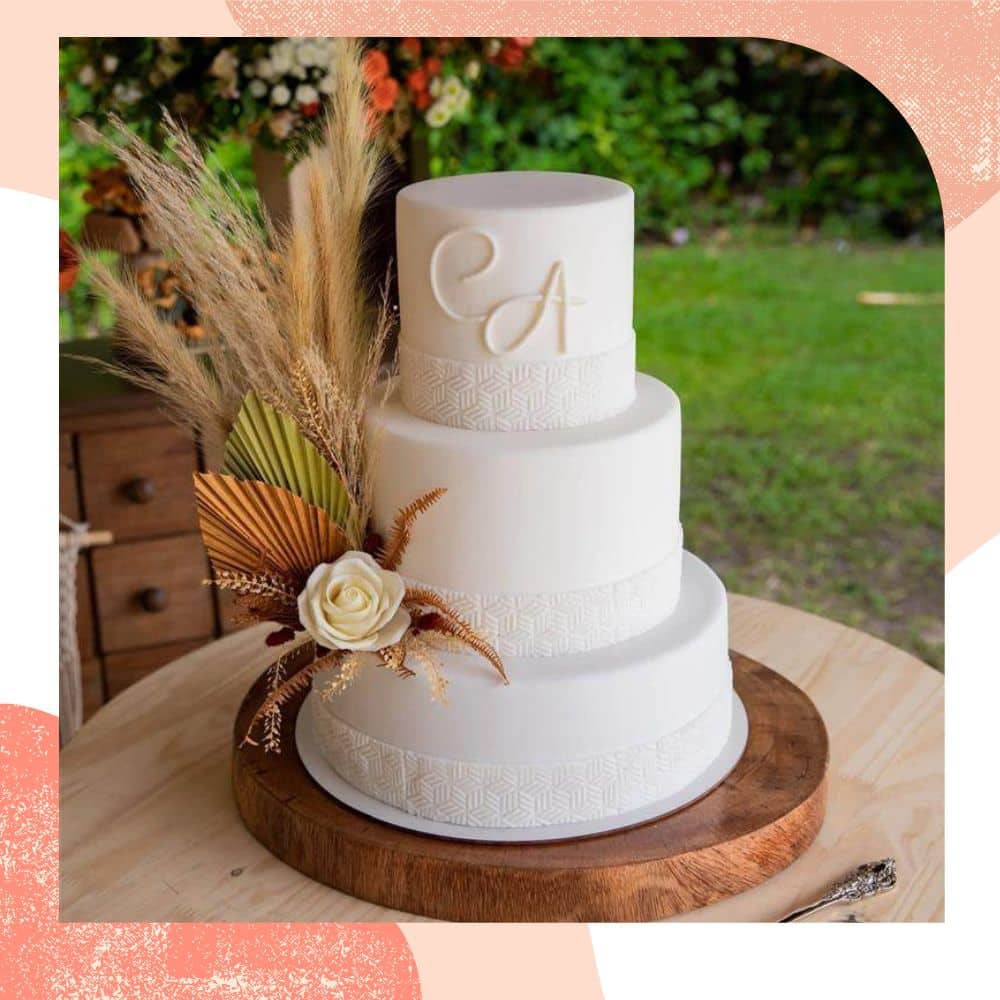 estilos de bolo de casamento no civil