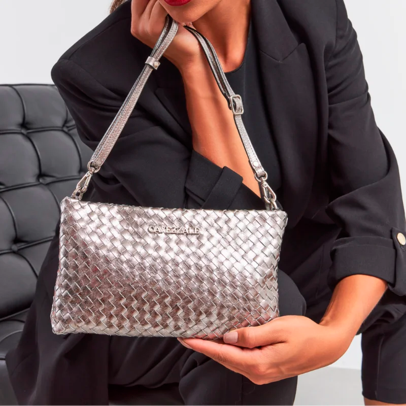 bolsa de festa casamento pequena metalizada dourada