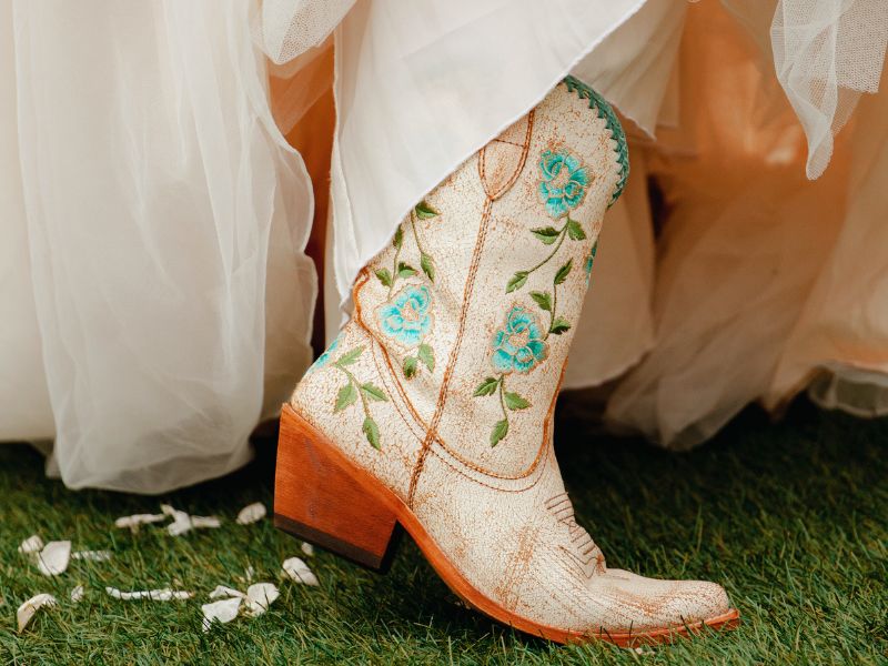 inspiração botas de noiva country para casamento