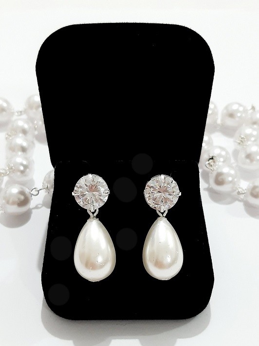 brincos de noiva com diamantes