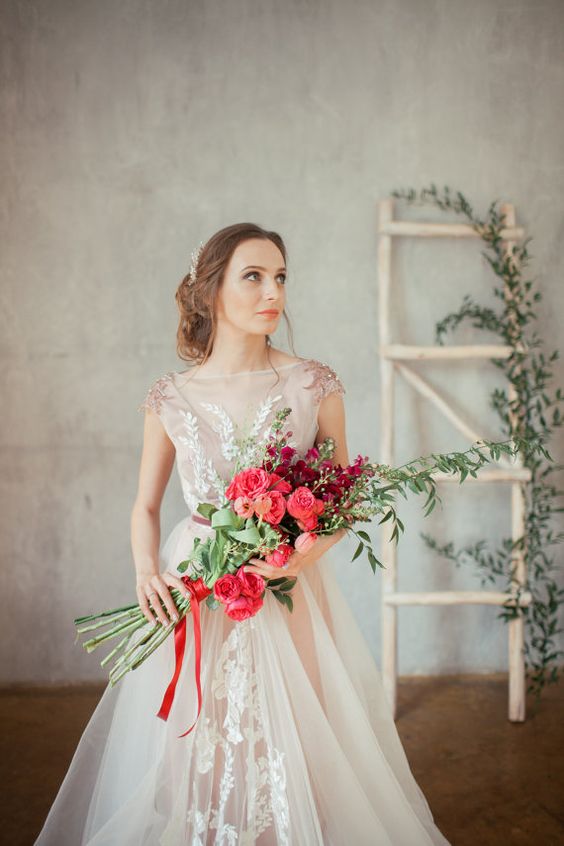 buquê braçada rosas