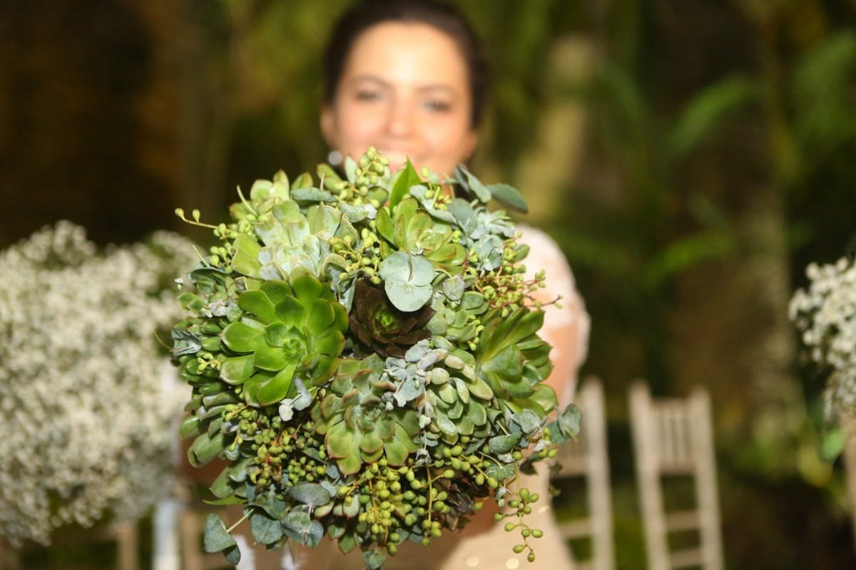 Suculentas para decoração de casamento