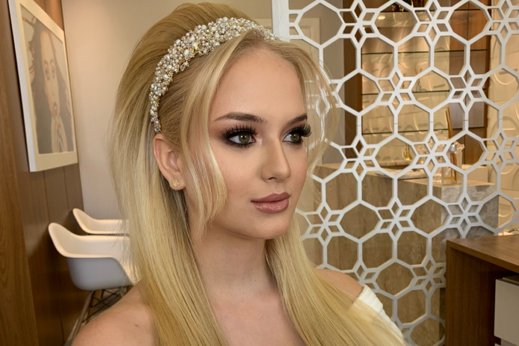 cabelo semi-preso para noiva