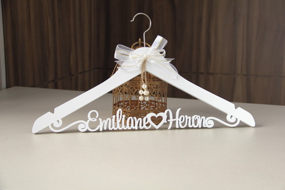 cabide noiva arame personalizado