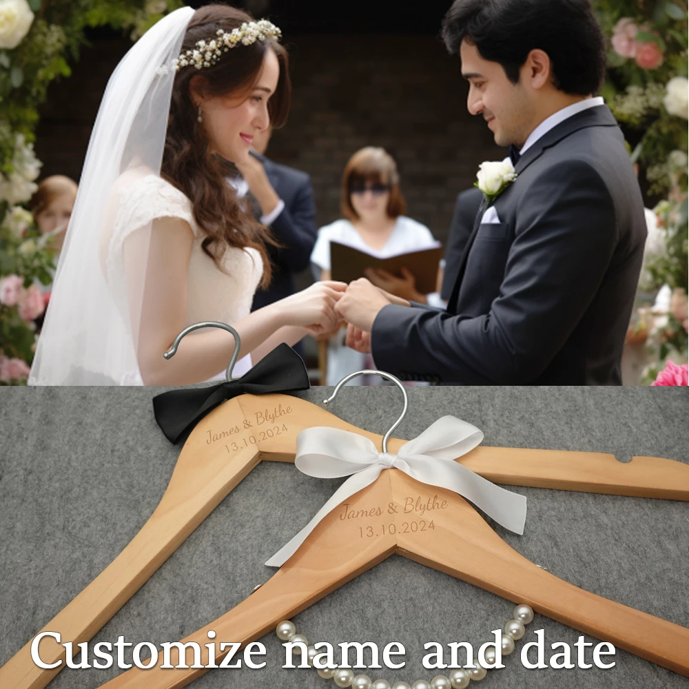 Cabides de Noiva de Luxo: Opções em Madeira e Acrílico