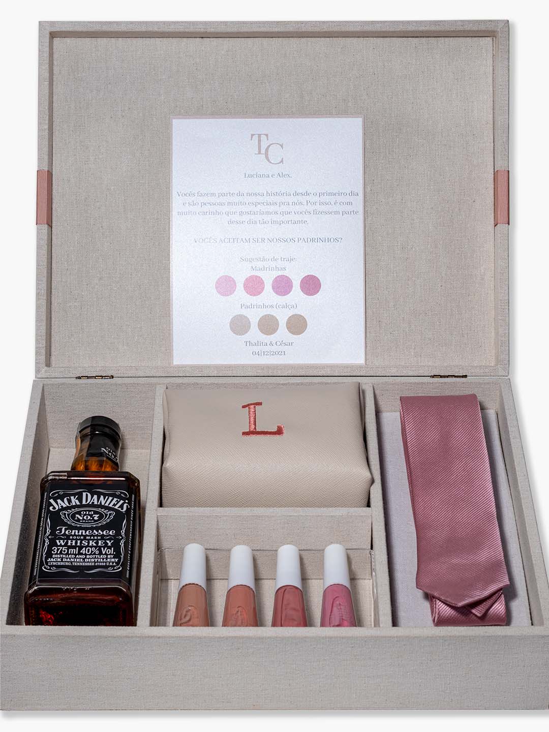 Caixa para madrinha de casamento