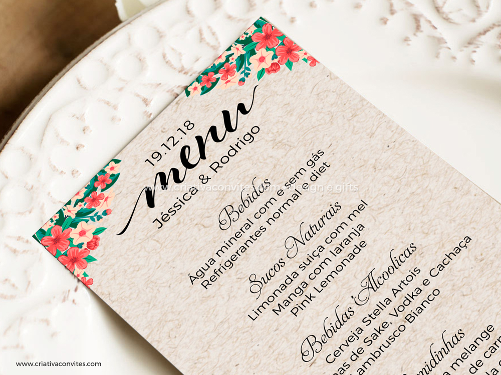 cardapio casamento