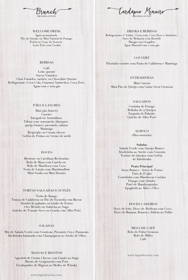 Cardápio de Casamento Temático: Ideias para Inovar na Sua Festa