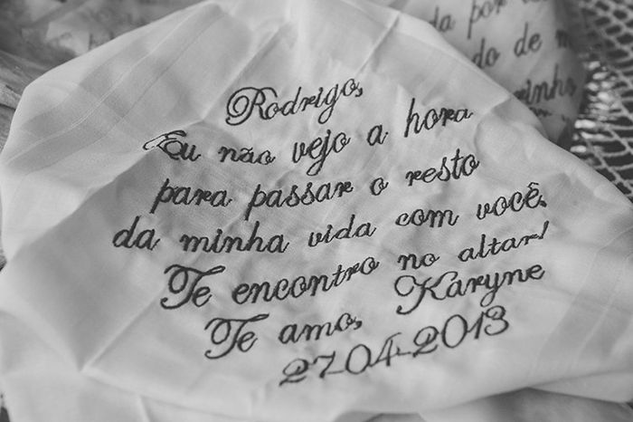 carta de amor no dia do casamento