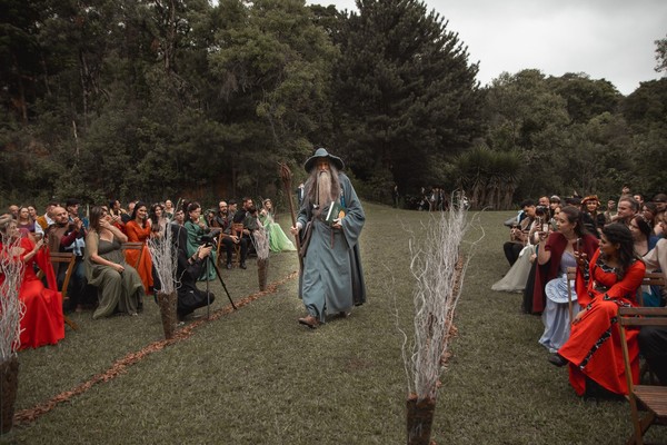 casamento com tema de O Senhor dos Aneis