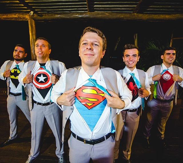 casamento com tema de super-herois