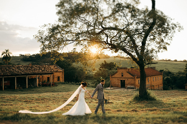 casamento no campo com arquitetura colonial