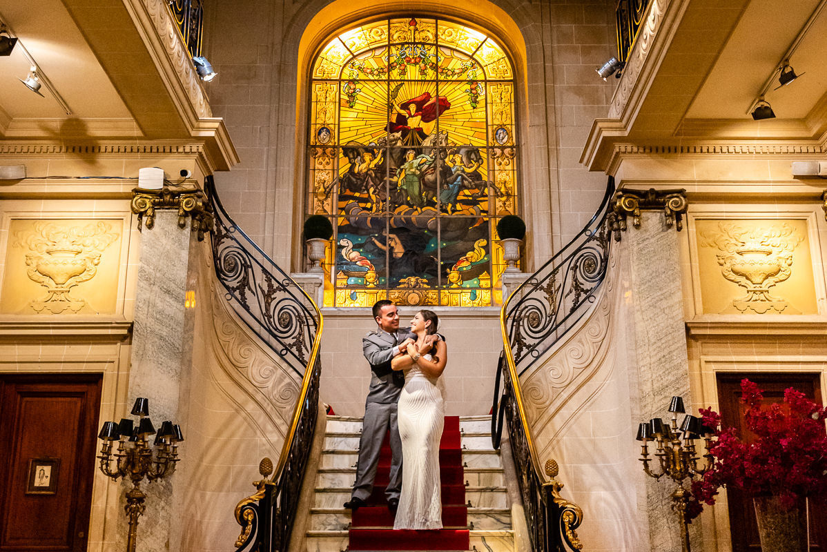 casamento em galeria de arte