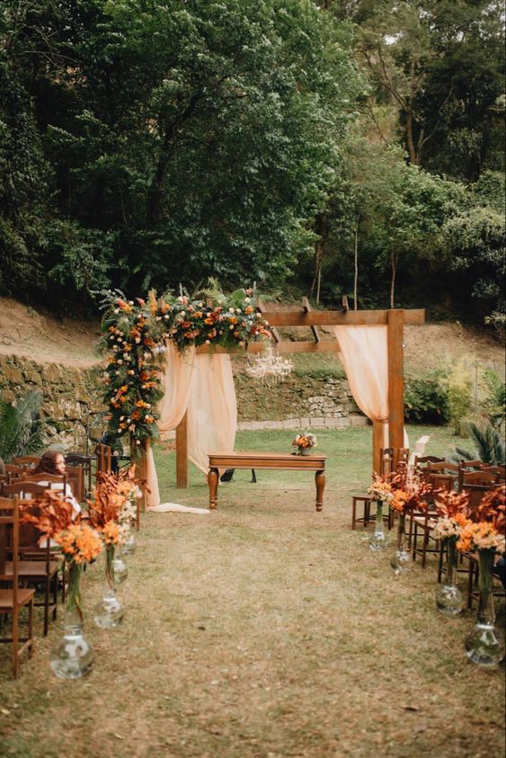 ideias de decoração para casamento em sítio simples