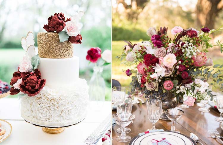 casamento marsala e verde esmeralda