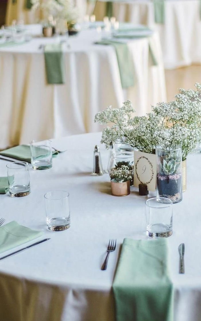 quanto custa decoração de casamento verde sálvia