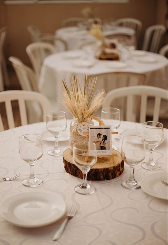 centro de mesa casamento rústico simples