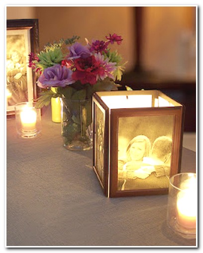 centro de mesa com velas