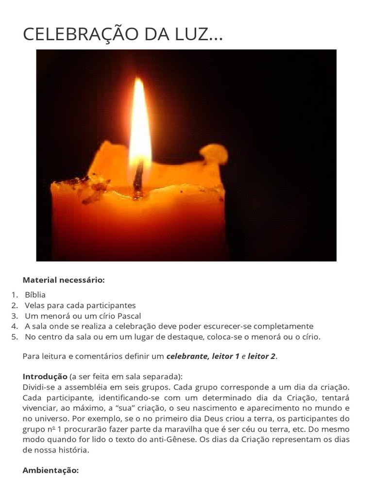 Músicas para Cerimônia das Velas
