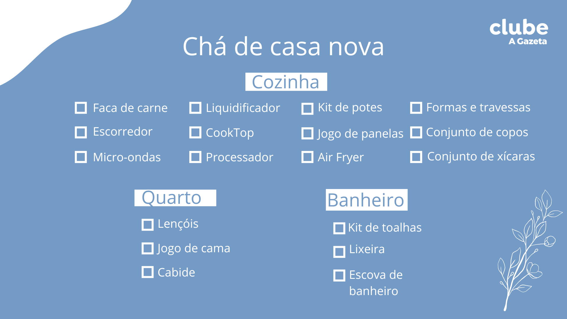 quanto custa montar uma lista de presentes para chá de casa nova