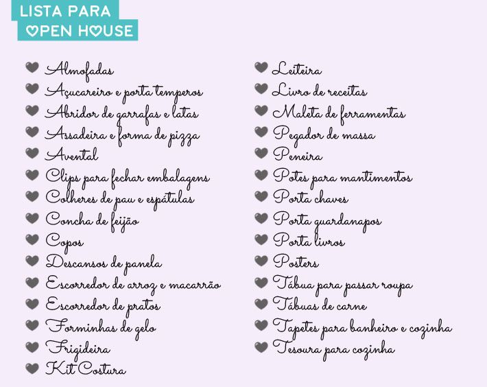 erros comuns ao montar lista de presentes chá de casa nova