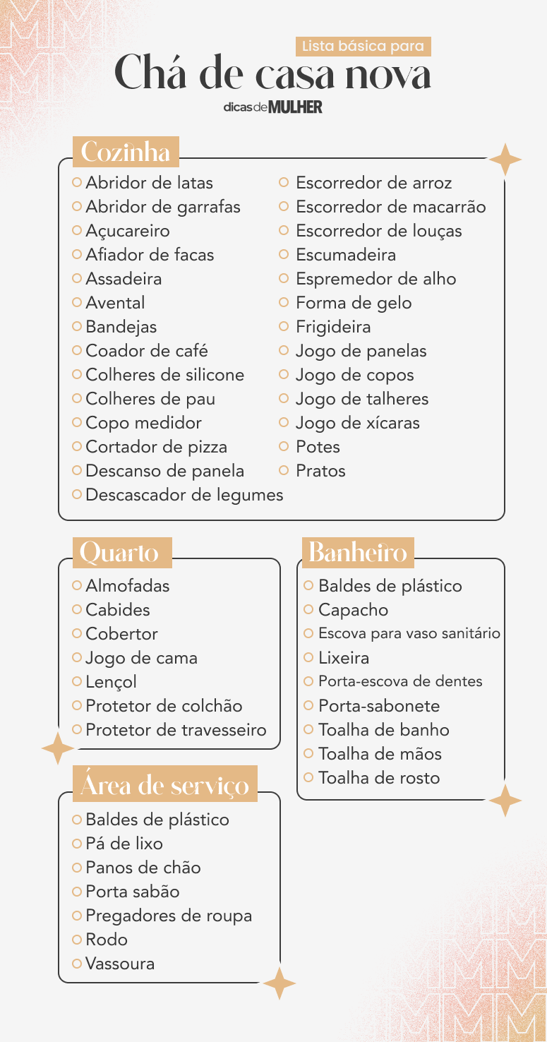 decoração chá de casa nova minimalista