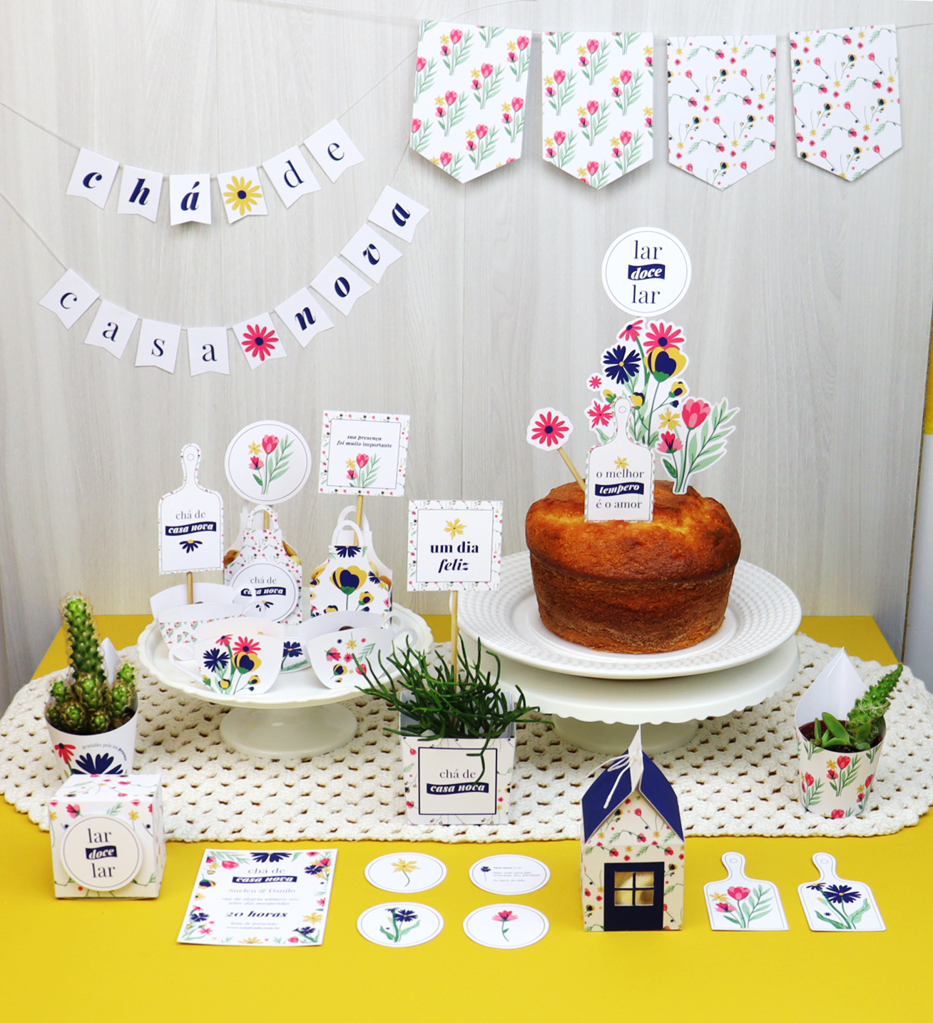 decoração chá de casa nova minimalista