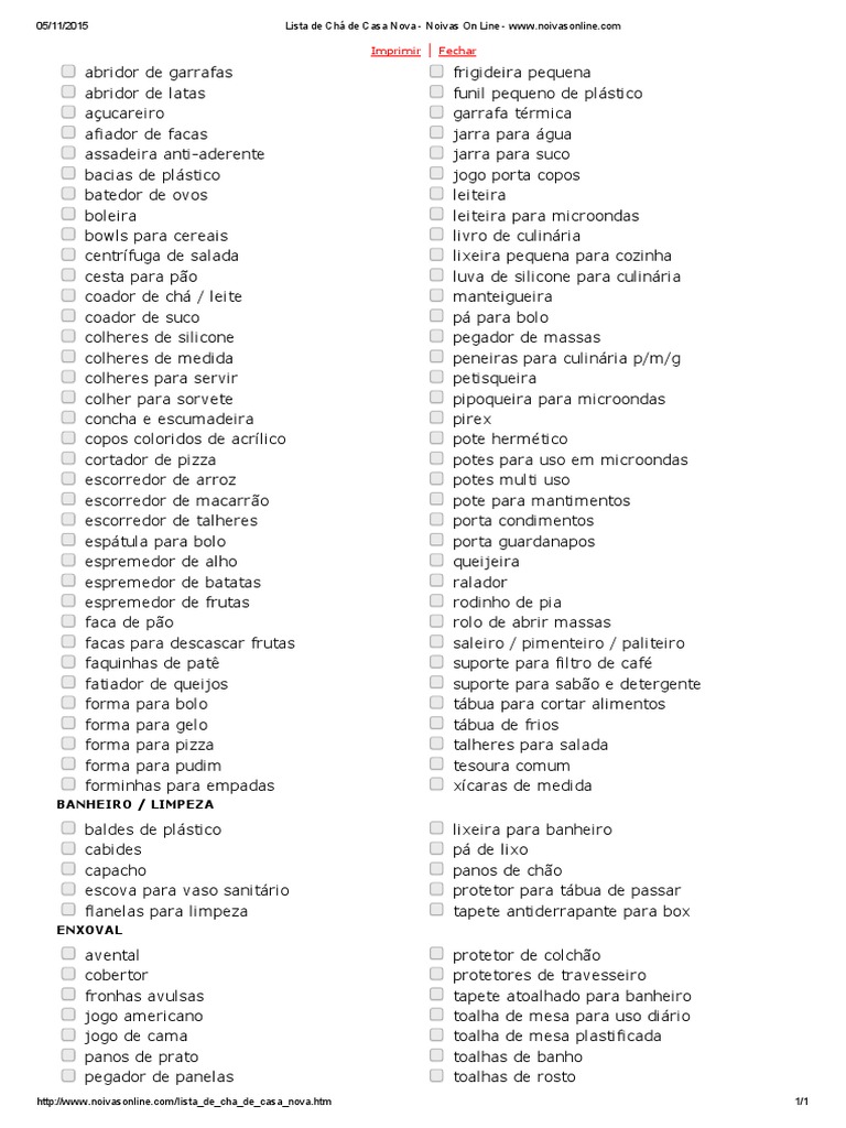 Dicas para criar uma lista de presentes de Chá de Casa Nova perfeita