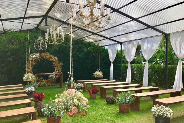 Casamento rústico em chácara