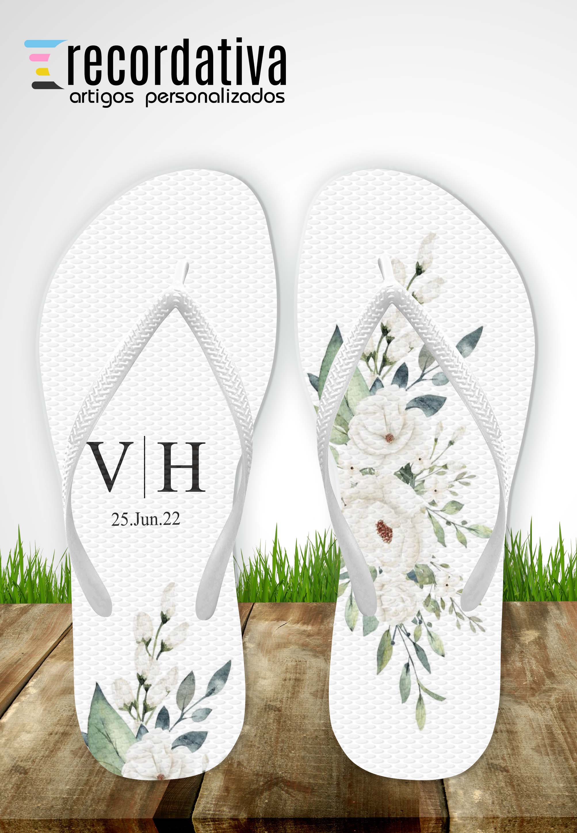 chinelo personalizado para convidados casamento