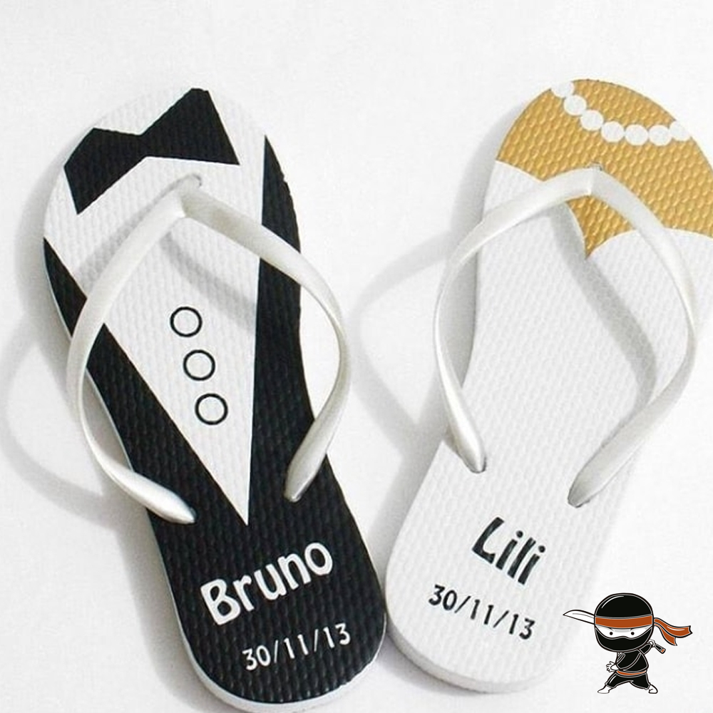 chinelo para festa de casamento