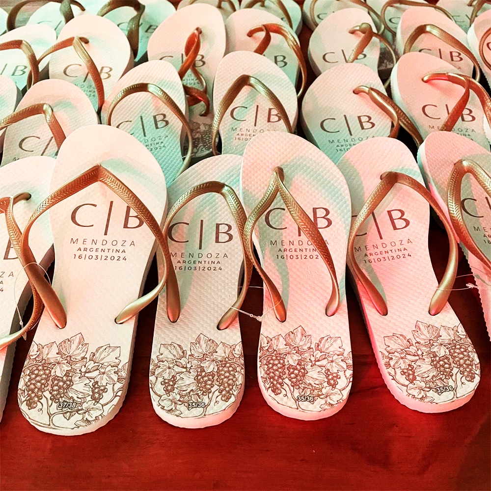 chinelo para festa de casamento